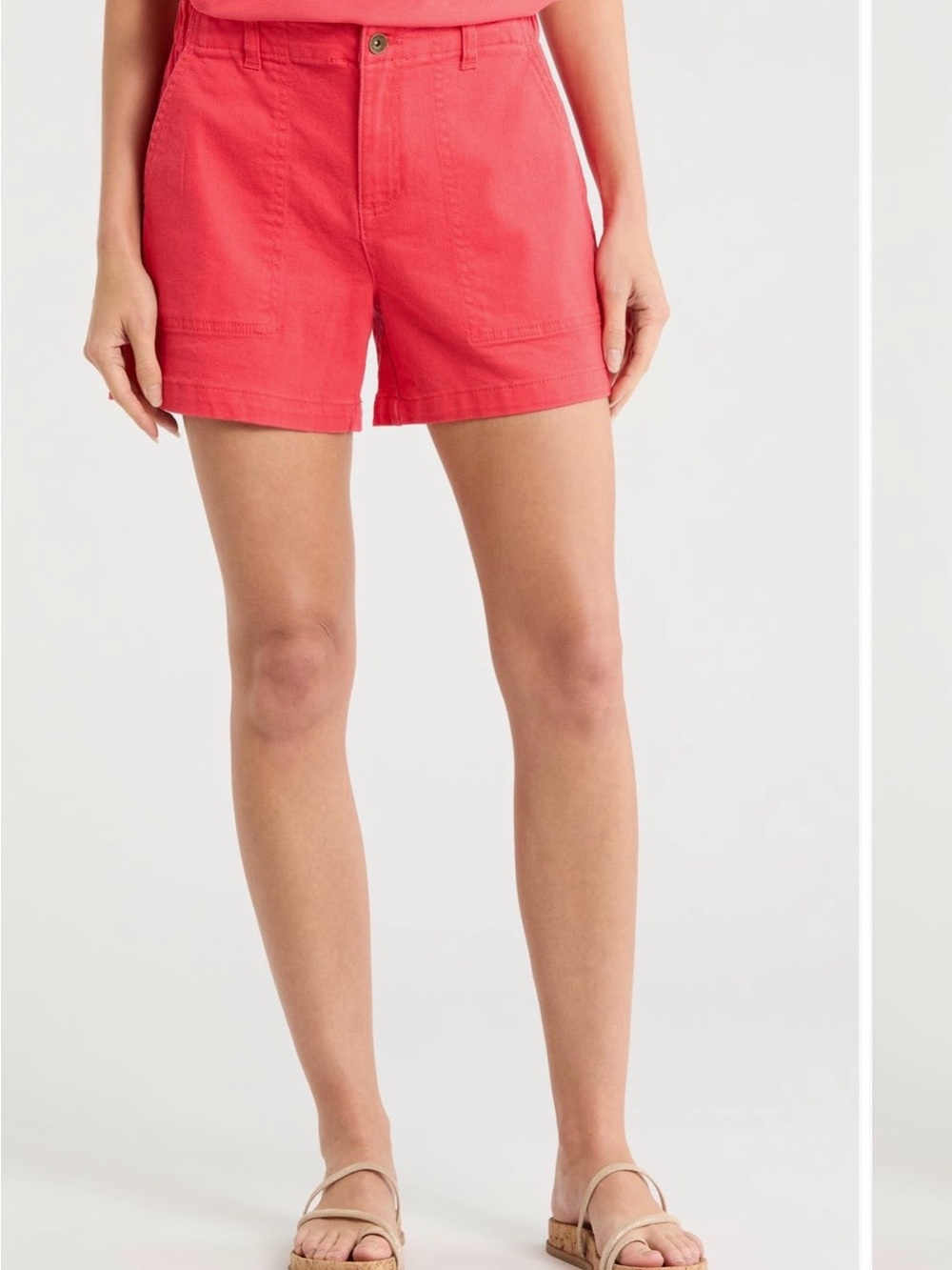 Sanctuary Red Utility Shorts